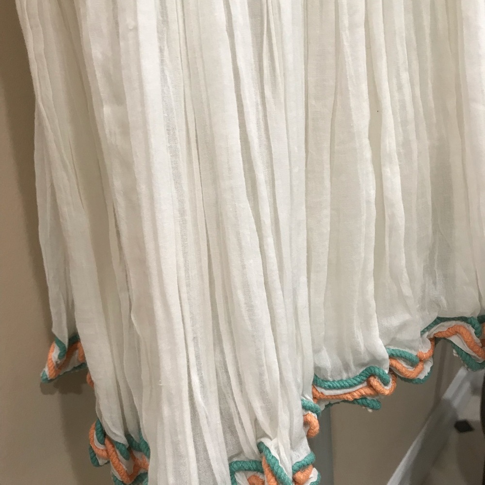 🌺🌺RAGA Woman’s 100% Thin Cotton Chest Pleated, Sleeves, Adorned Top, M - Picture 5 of 14